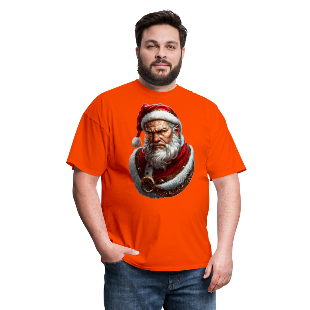 Grumpy Bad Angry Santa Unisex Classic T-Shirt - orange