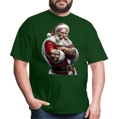 Bad Santa with Tattoos Unisex Classic T-Shirt - forest green