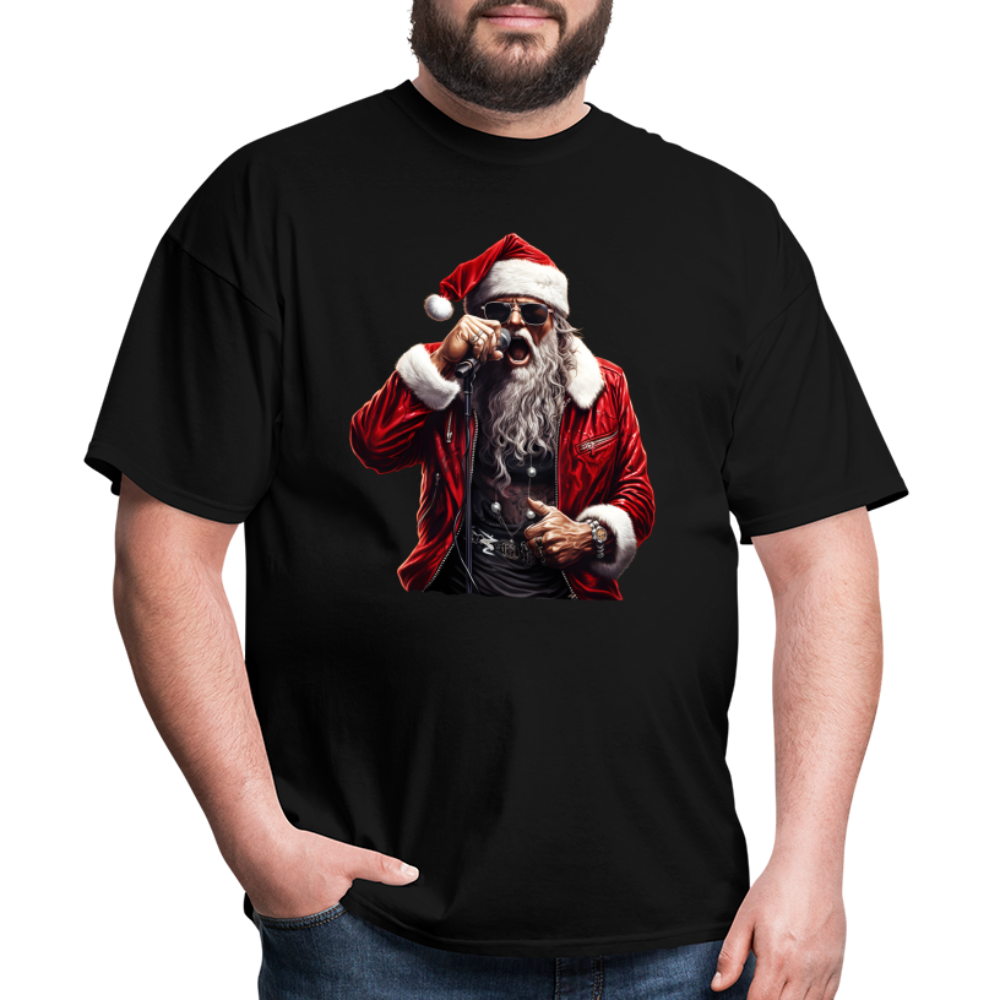 Santa Claus Singing Unisex Classic T-Shirt - black