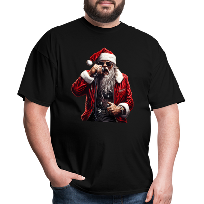 Santa Claus Singing Unisex Classic T-Shirt - black