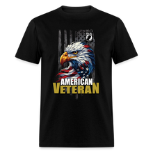 American Veteran Bald Eagle Flag Design Unisex Classic T-Shirt - black