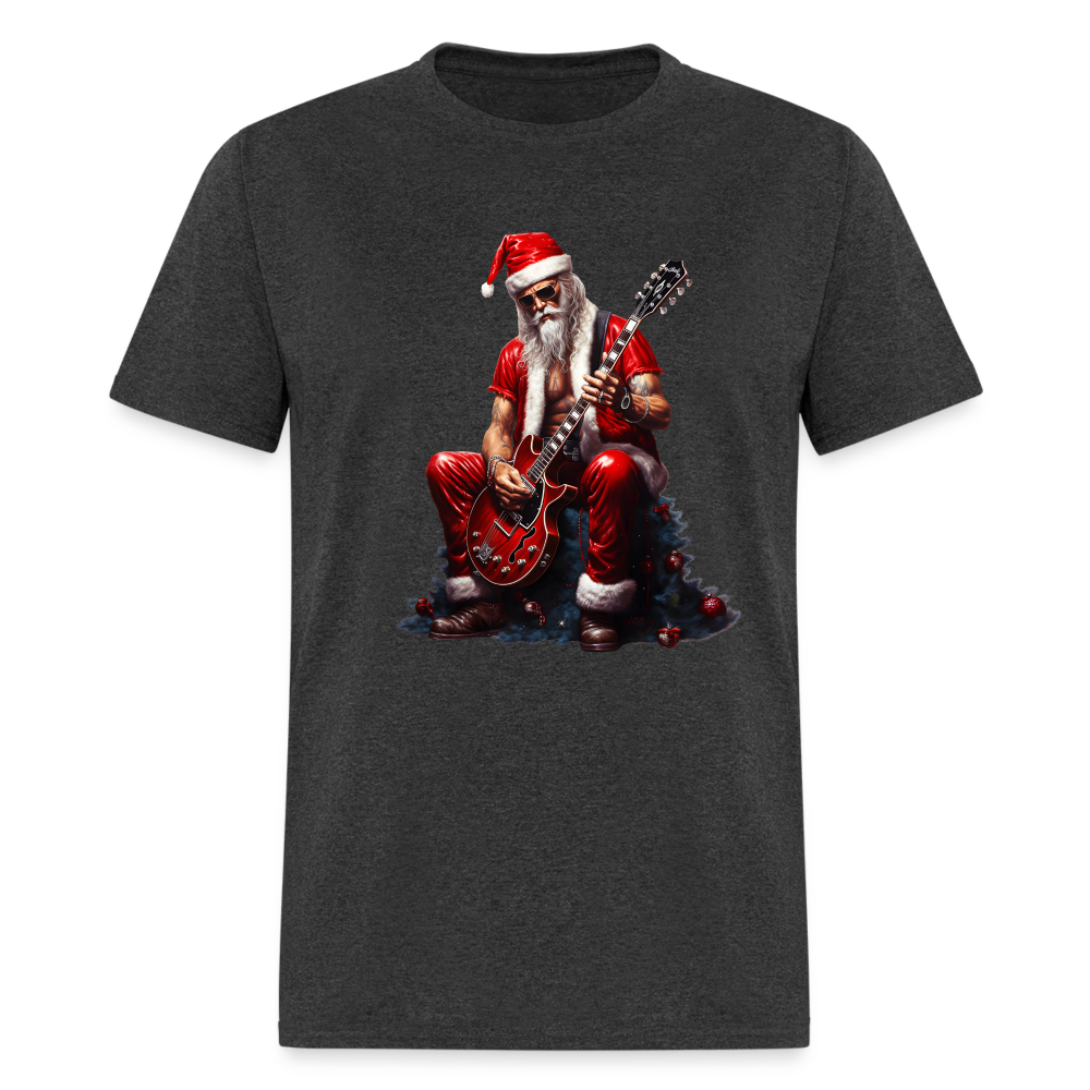 Rock n Roll Santa Claus Unisex Classic T-Shirt - heather black
