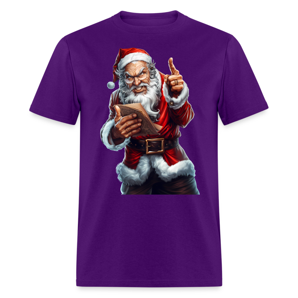 Bad Santa Naughty List Unisex Classic T-Shirt - purple