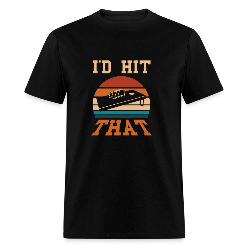 I'd Hit That Cornhole Unisex Classic T-Shirt - black