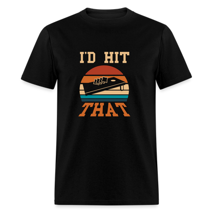 I'd Hit That Cornhole Unisex Classic T-Shirt - black