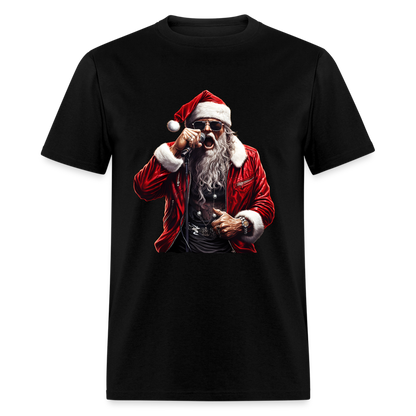 Santa Claus Singing Unisex Classic T-Shirt - black