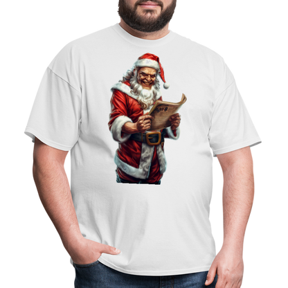 Bad Santa Naughty List Unisex Classic T-Shirt - white