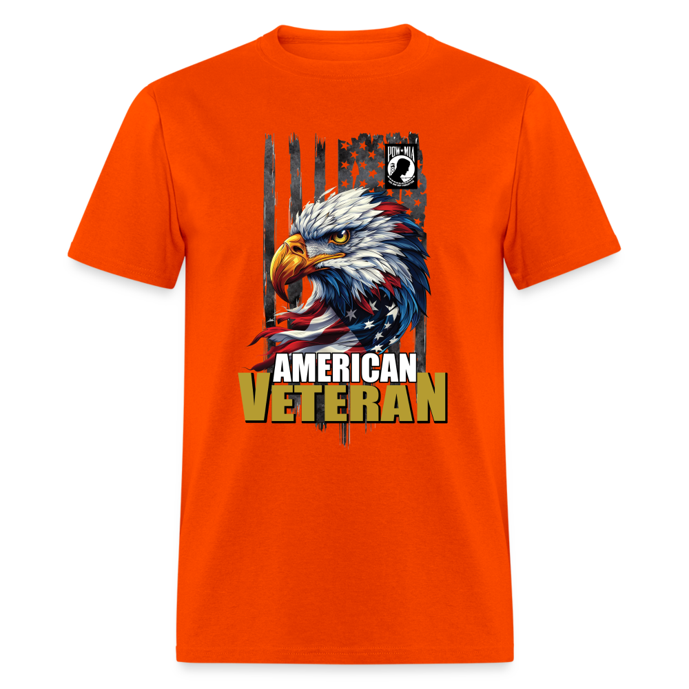 American Veteran Bald Eagle Flag Design Unisex Classic T-Shirt - orange