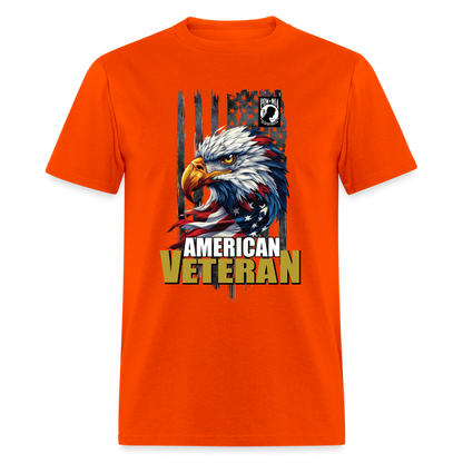 American Veteran Bald Eagle Flag Design Unisex Classic T-Shirt - orange