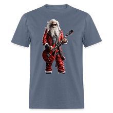 Santa Rock Star Playing Guitar Unisex Classic T-Shirt - denim