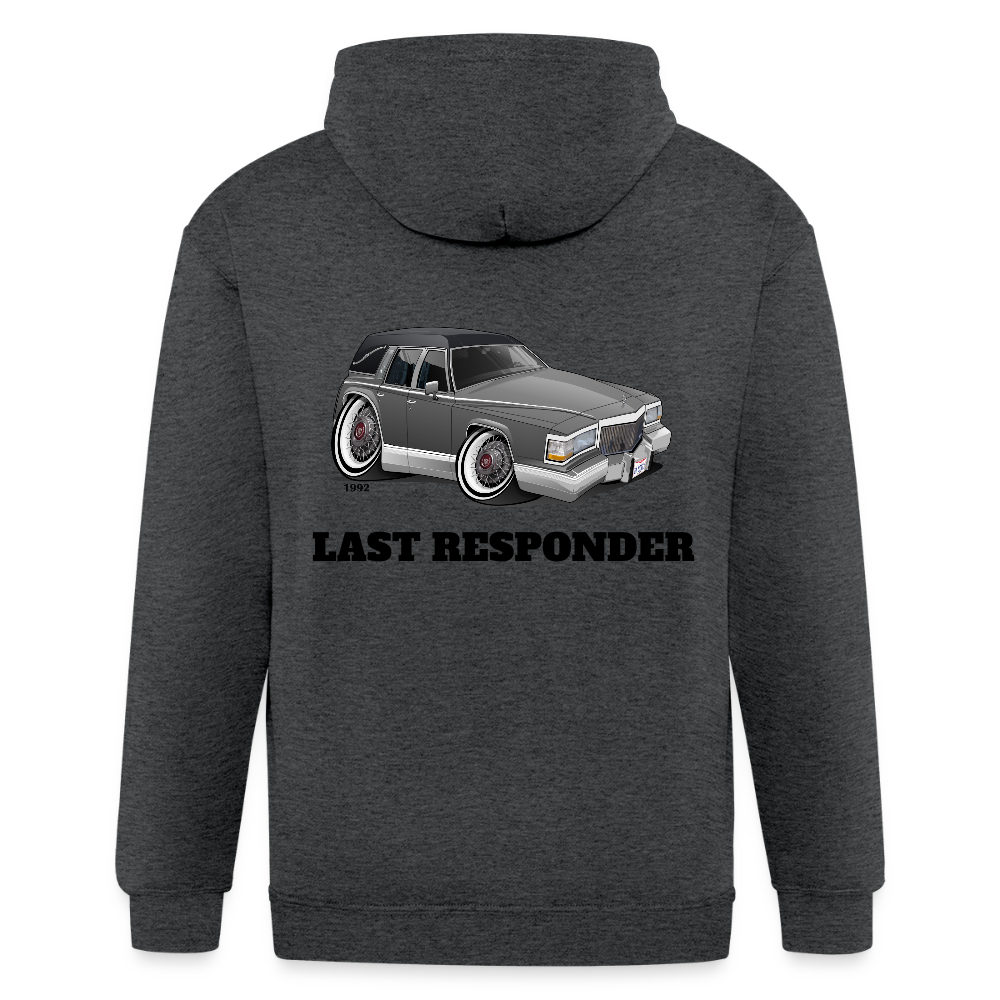 Men's Zip Hoodie Hearse - deep heather