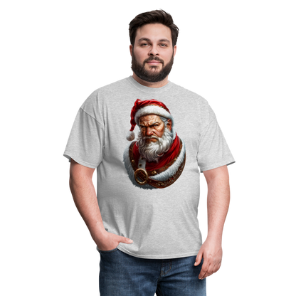 Grumpy Bad Angry Santa Unisex Classic T-Shirt - heather gray