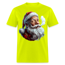 Bad Santa Smoking (Design H) Unisex Classic T-Shirt - safety green