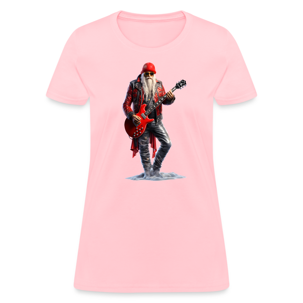 Santa Rock Star Women's T-Shirt - pink