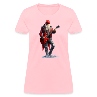Santa Rock Star Women's T-Shirt - pink