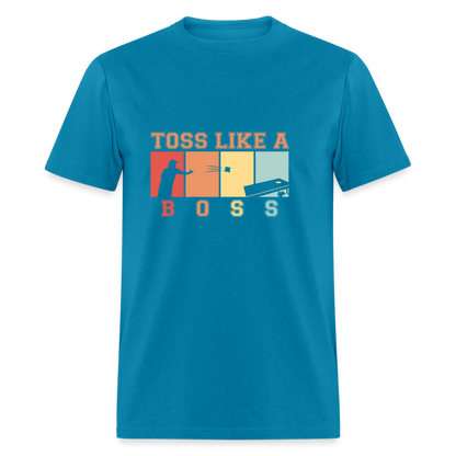 Toss Like a Boss Cornhole Unisex Classic T-Shirt - turquoise
