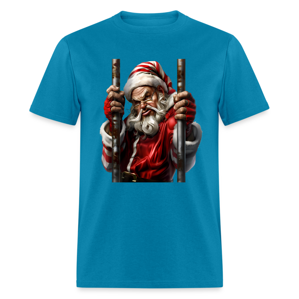 Bad Santa in Jail (Design G) Unisex Classic T-Shirt - turquoise