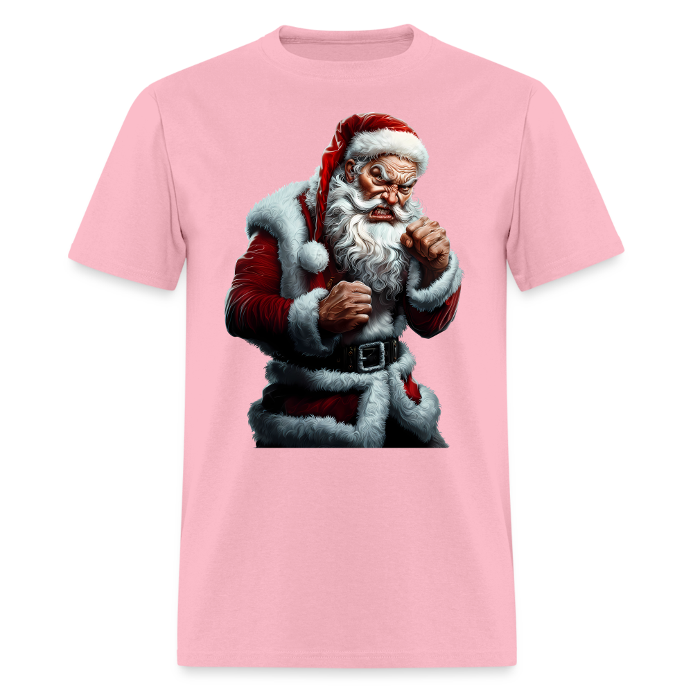 Angry Bad Santa Unisex Classic T-Shirt - pink