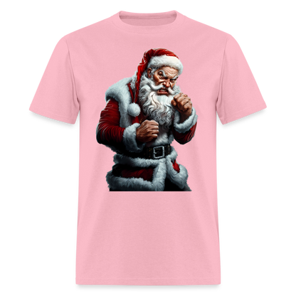 Angry Bad Santa Unisex Classic T-Shirt - pink
