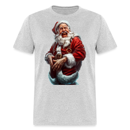 Maniac Bad Santa Laughing Unisex Classic T-Shirt - heather gray