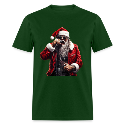 Santa Claus Singing Unisex Classic T-Shirt - forest green