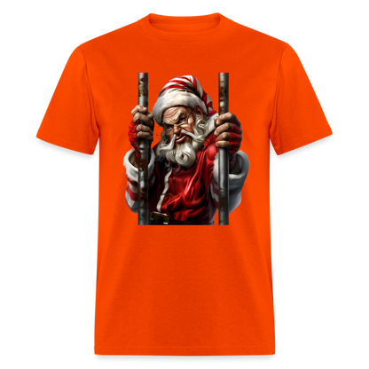 Bad Santa in Jail (Design G) Unisex Classic T-Shirt - orange
