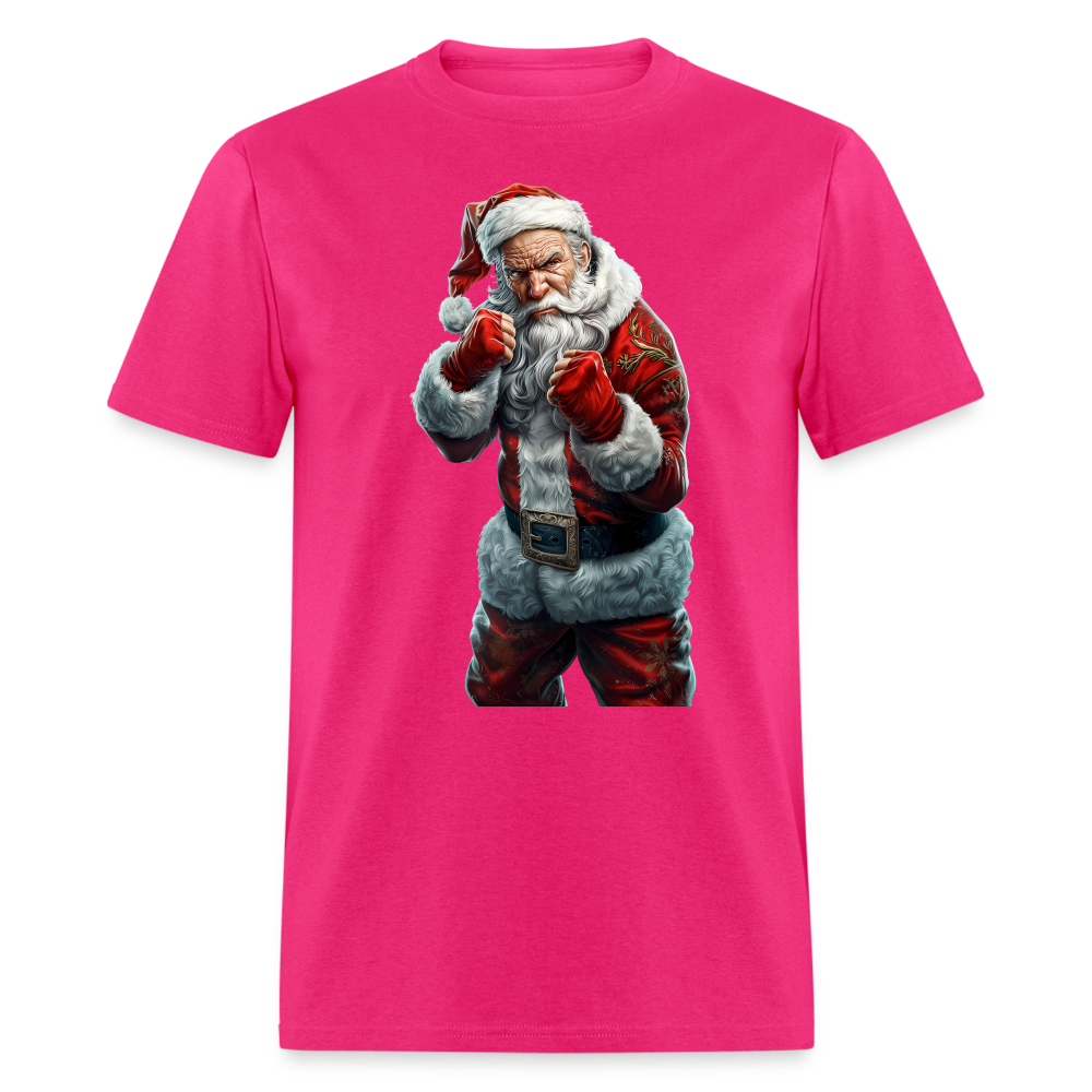 Angry Bad Santa (Design D) Unisex Classic T-Shirt - fuchsia