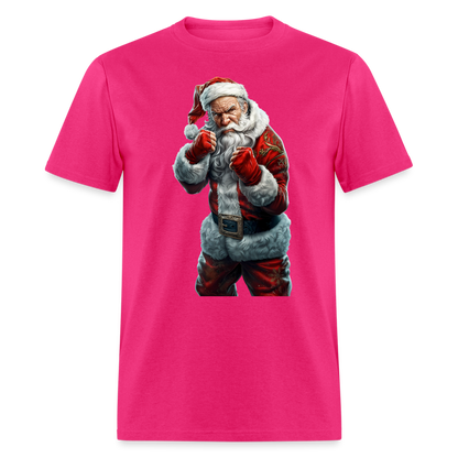 Angry Bad Santa (Design D) Unisex Classic T-Shirt - fuchsia