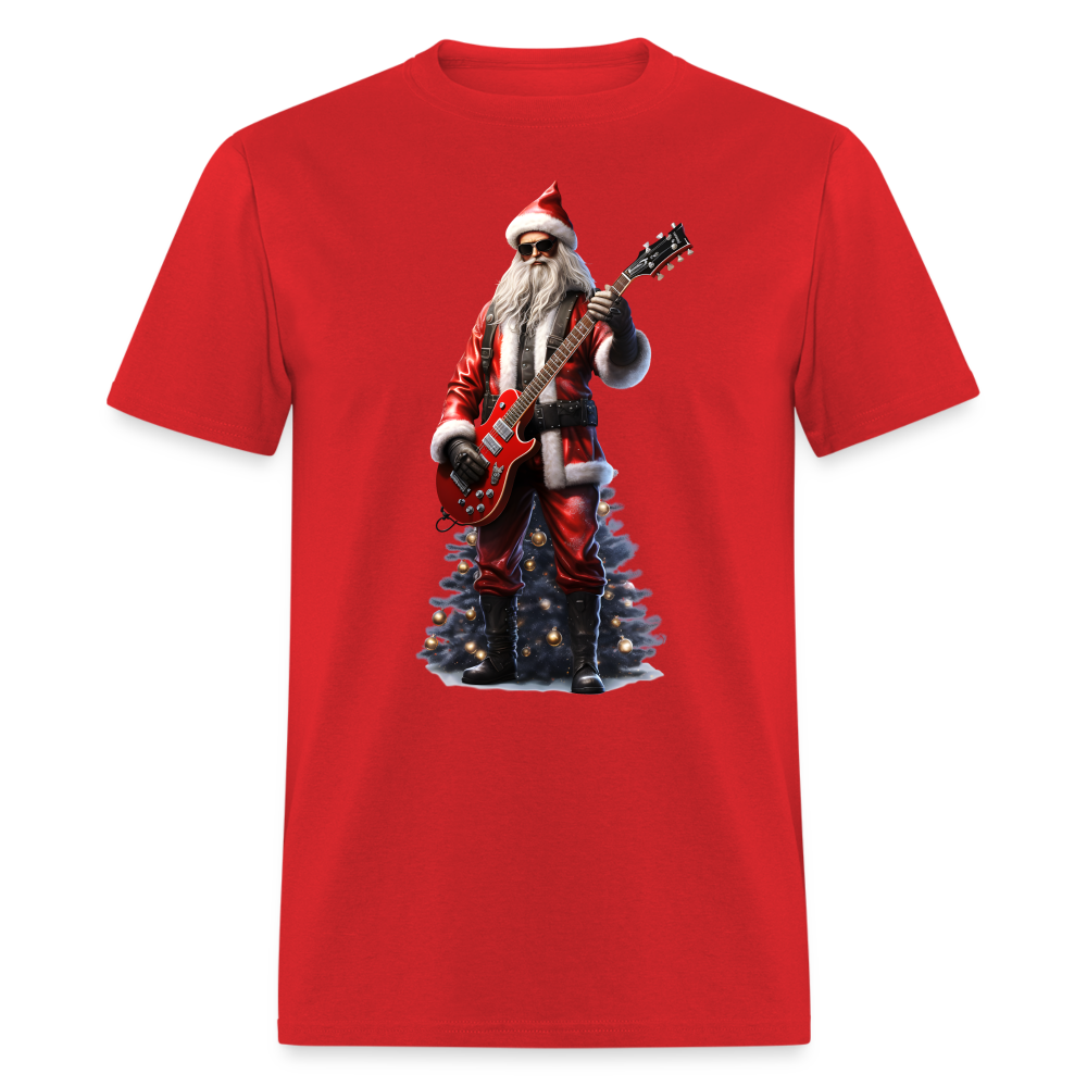 Santa Rockin Around the Christmas Tree Unisex Classic T-Shirt - red