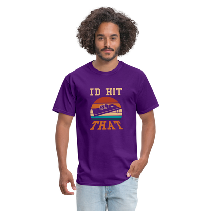 I'd Hit That Cornhole Unisex Classic T-Shirt - purple