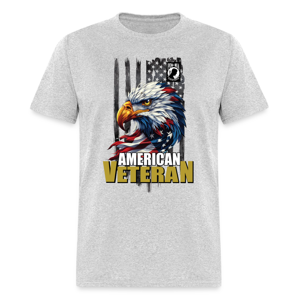 American Veteran Bald Eagle Flag Design Unisex Classic T-Shirt - heather gray