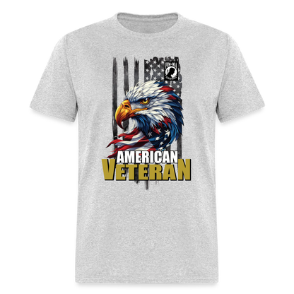 American Veteran Bald Eagle Flag Design Unisex Classic T-Shirt - heather gray