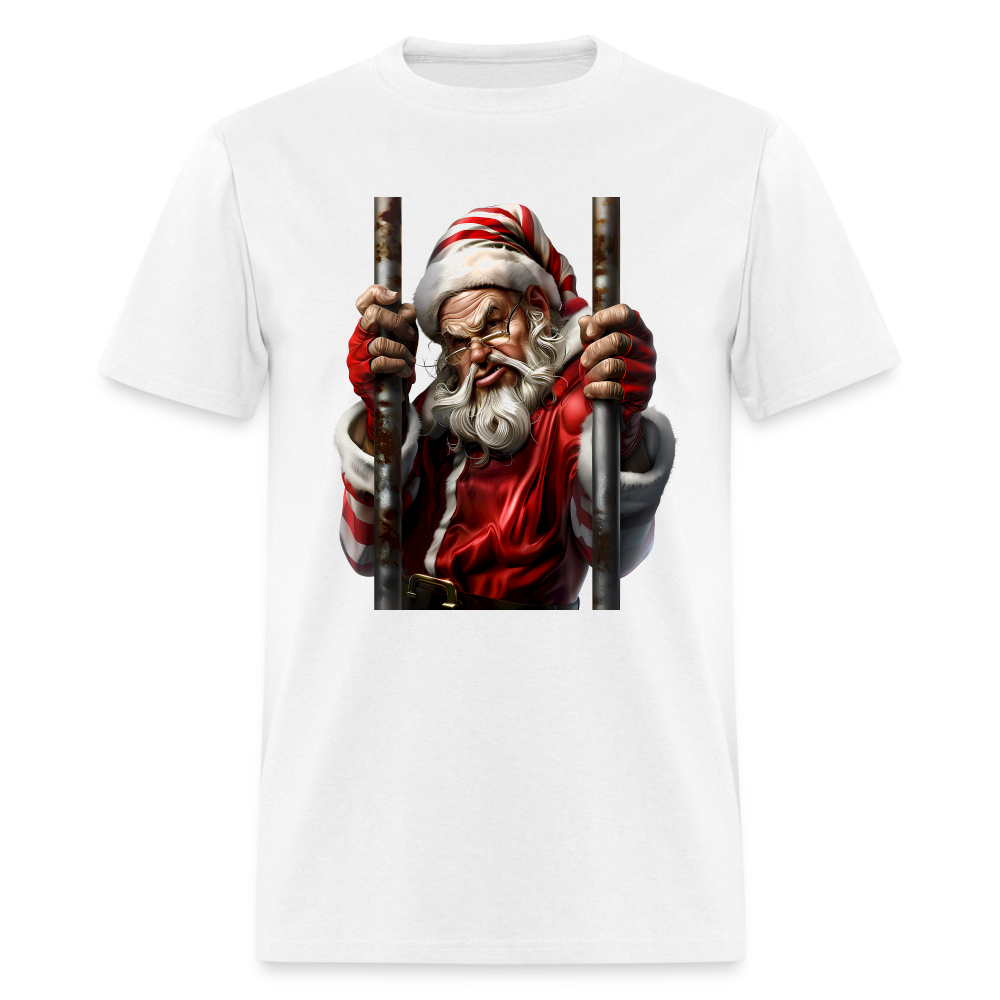 Bad Santa in Jail (Design G) Unisex Classic T-Shirt - white