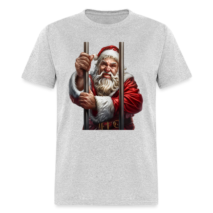 Bad Santa in Jail (Design F) Unisex Classic T-Shirt - heather gray