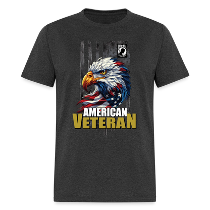 American Veteran Bald Eagle Flag Design Unisex Classic T-Shirt - heather black