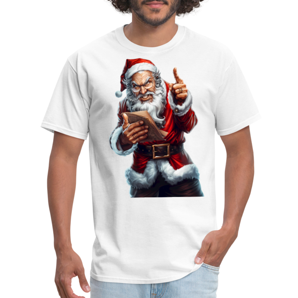 Bad Santa Naughty List Unisex Classic T-Shirt - white