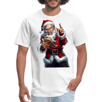 Bad Santa Naughty List Unisex Classic T-Shirt - white