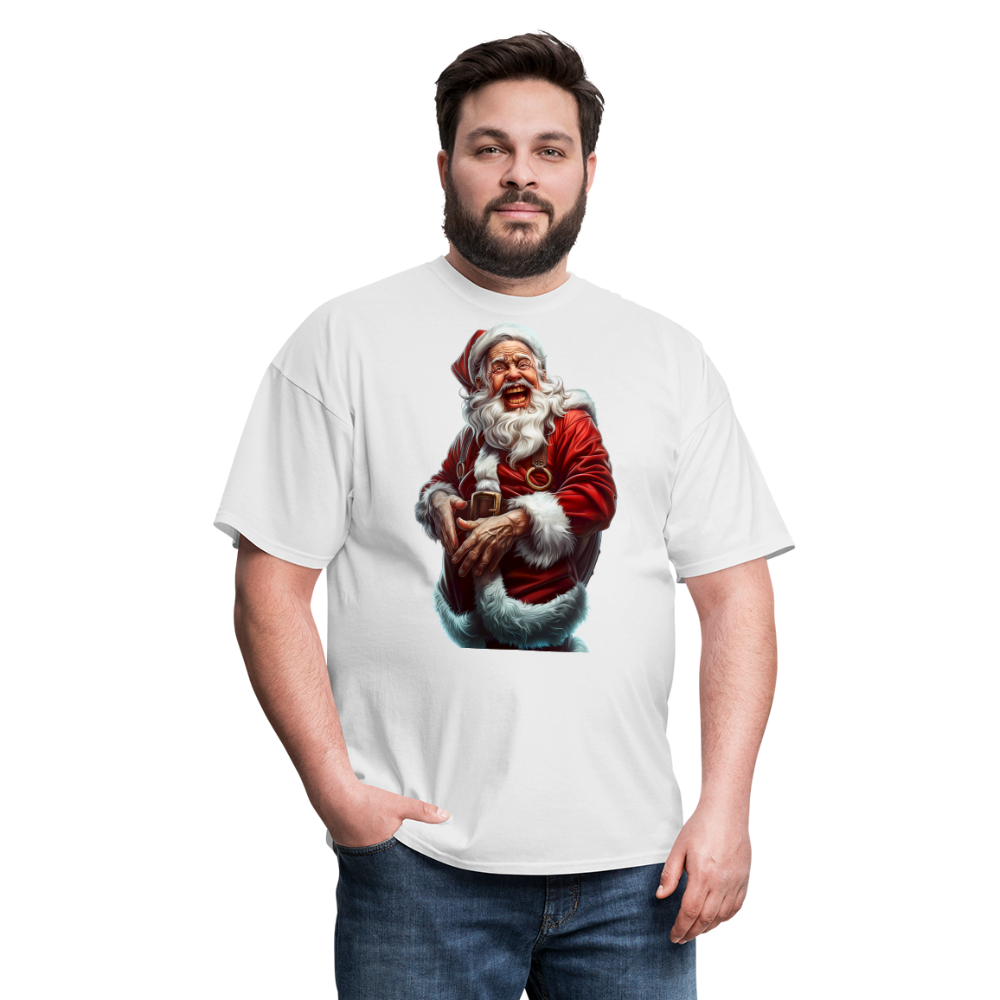 Maniac Bad Santa Laughing Unisex Classic T-Shirt - white