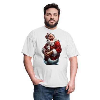 Maniac Bad Santa Laughing Unisex Classic T-Shirt - white