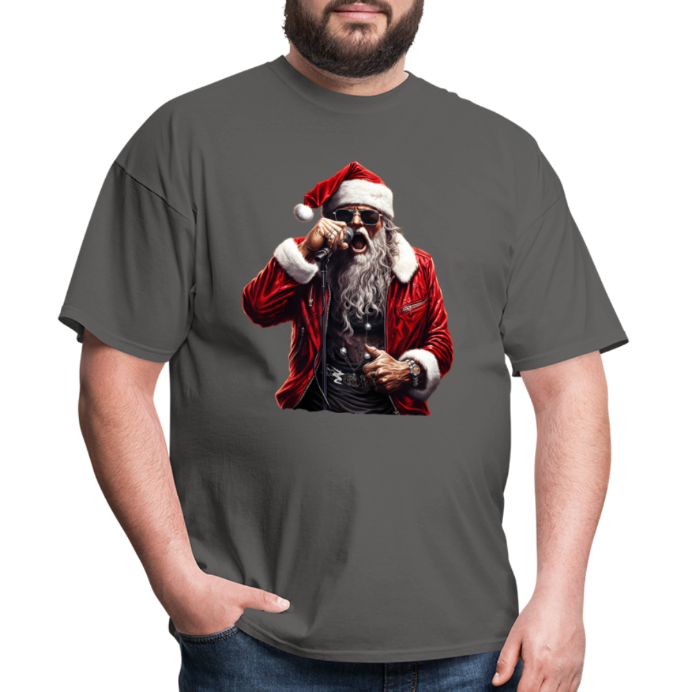 Santa Claus Singing Unisex Classic T-Shirt - charcoal