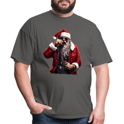 Santa Claus Singing Unisex Classic T-Shirt - charcoal