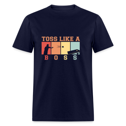 Toss Like a Boss Cornhole Unisex Classic T-Shirt - navy