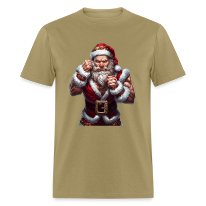 Bad Angry Santa (Design E) Unisex Classic T-Shirt - khaki