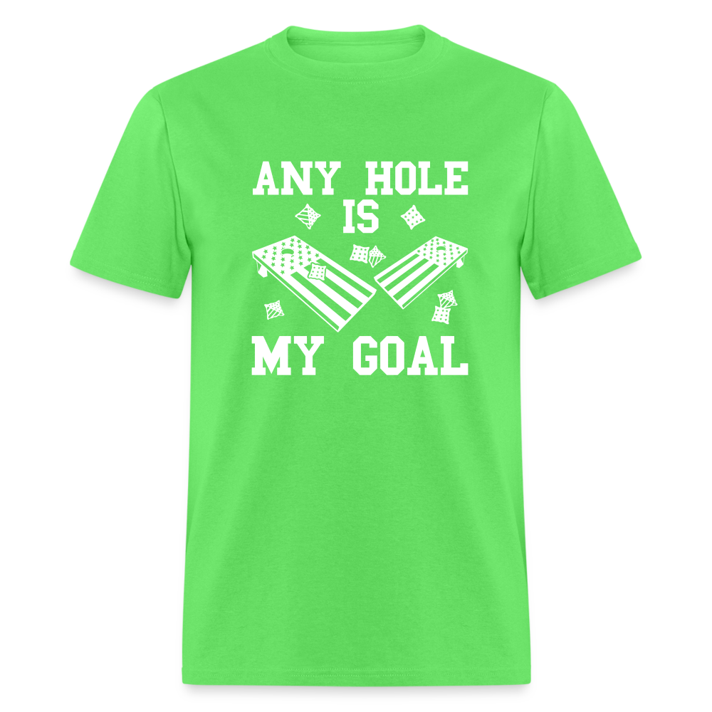 Any Hole is My Goal Cornhole Unisex Classic T-Shirt - kiwi