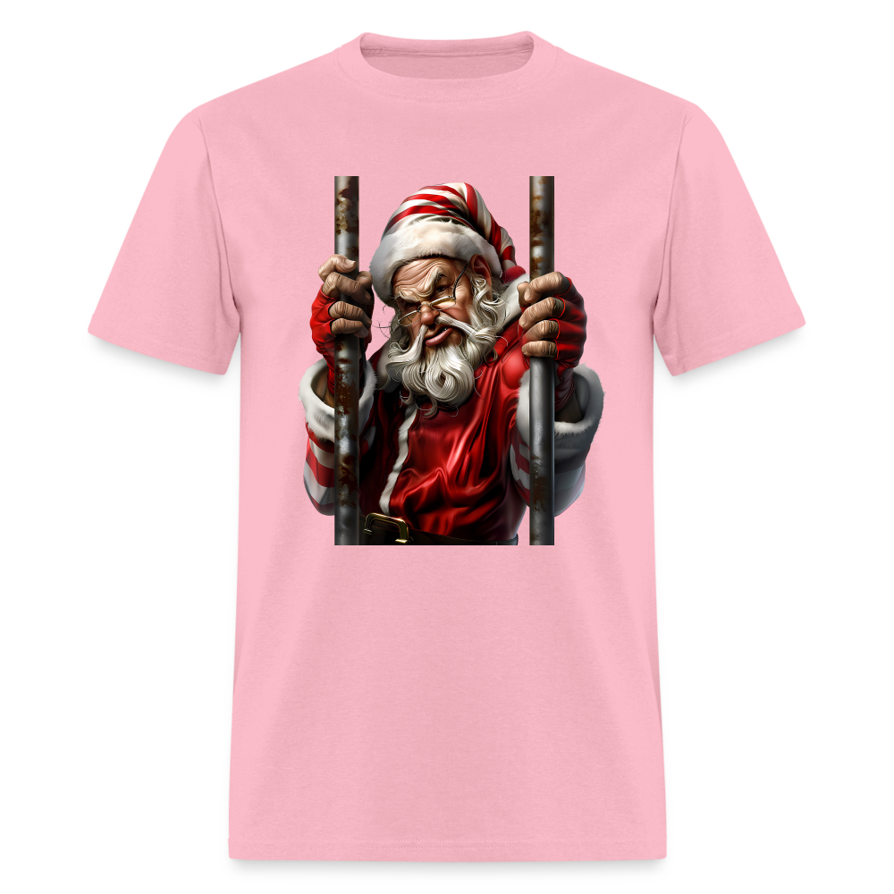 Bad Santa in Jail (Design G) Unisex Classic T-Shirt - pink