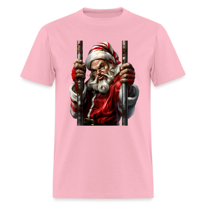 Bad Santa in Jail (Design G) Unisex Classic T-Shirt - pink