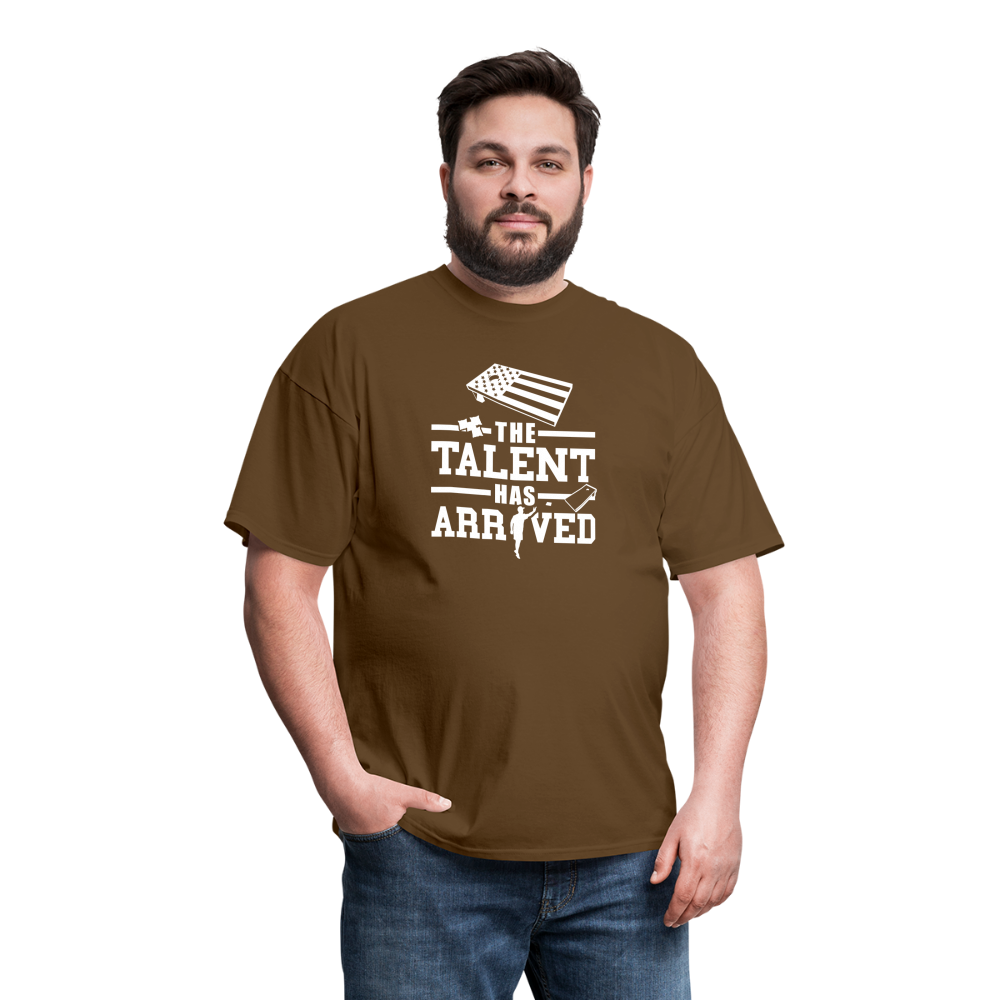 The Talent Has Arrived Cornhole Unisex Classic T-Shirt - brown