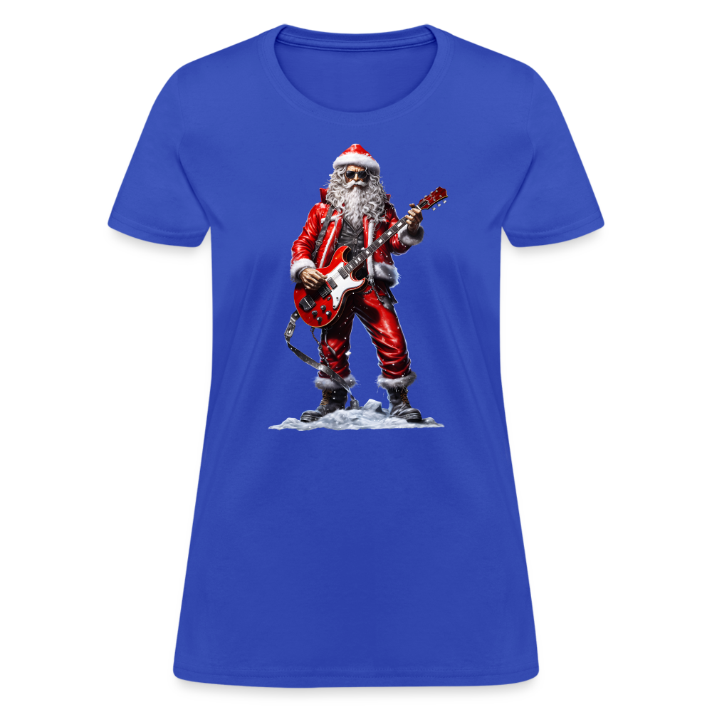 Santa Claus Rock Star Women's T-Shirt - royal blue