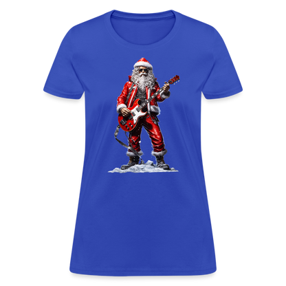 Santa Claus Rock Star Women's T-Shirt - royal blue