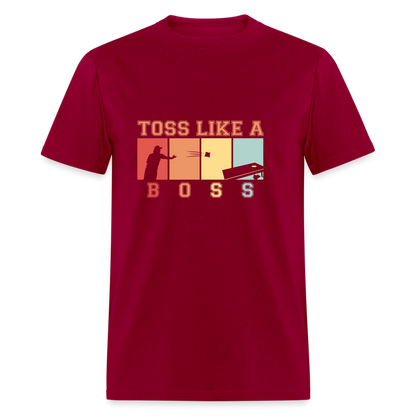 Toss Like a Boss Cornhole Unisex Classic T-Shirt - dark red